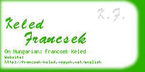 keled francsek business card